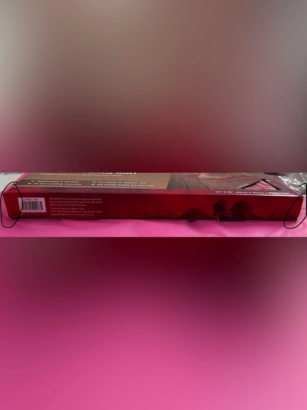Avalanche Pet Cooling Mat Gel Cushion BPA-Free, Non-Toxic Comfortable Wipe Clean